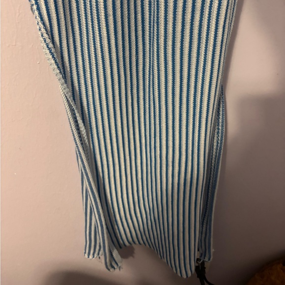 SHEIN Blue and White Striped Crochet Dress - Picture 6 of 12